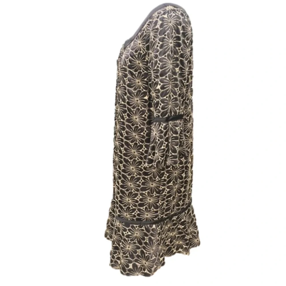 Betsey Johnson Dress, Size 10, Dark Navy/Black, Embroidered Floral Pattern‎ - Picture 4 of 10